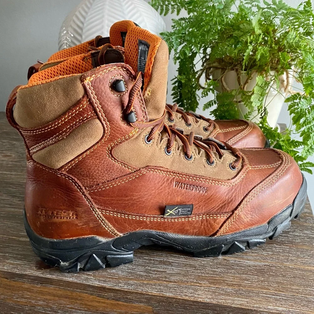 HYTEST Mens Waterproof Leather Composite Toe Poron XRD Met-Guard 6”‎ Boots 12W